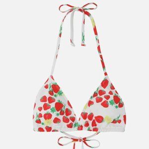 Helmstedt Strawberry Printed Triangle Bikini Size Medium